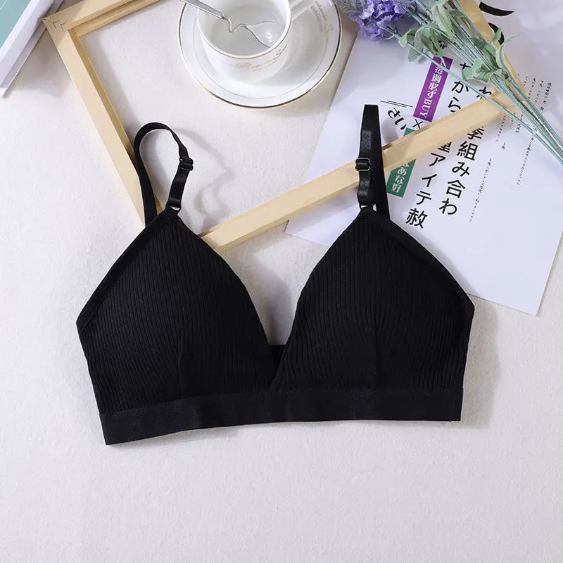 Women's Ribbed Triangle Sports Bra
