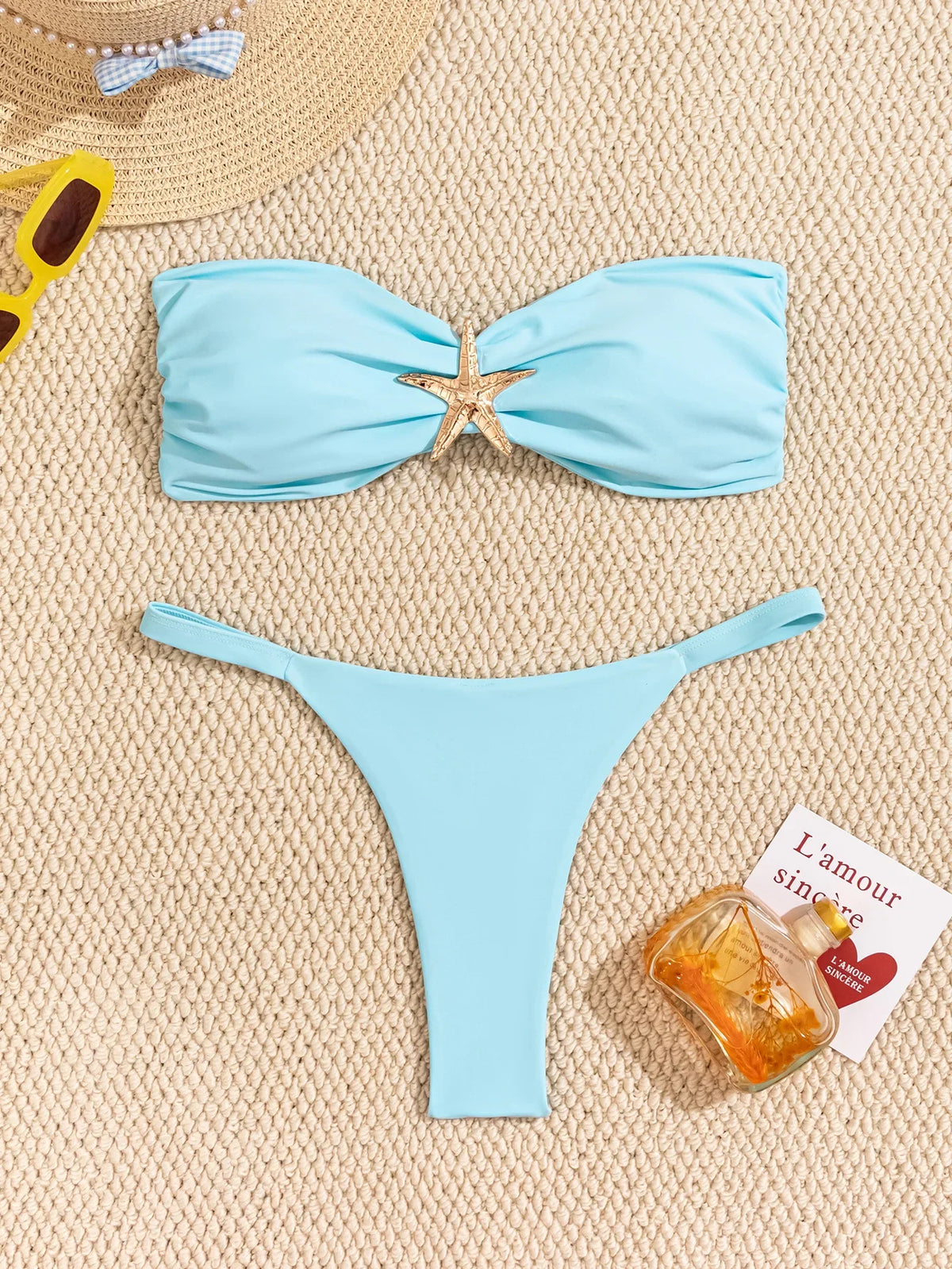 Starfish Detail Bandeau Bikini