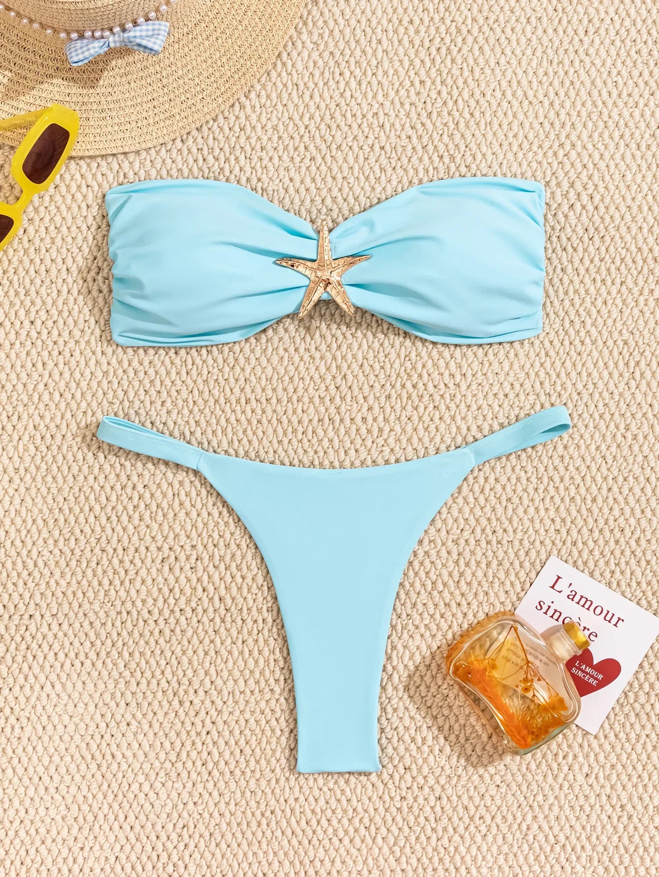Starfish Detail Bandeau Bikini