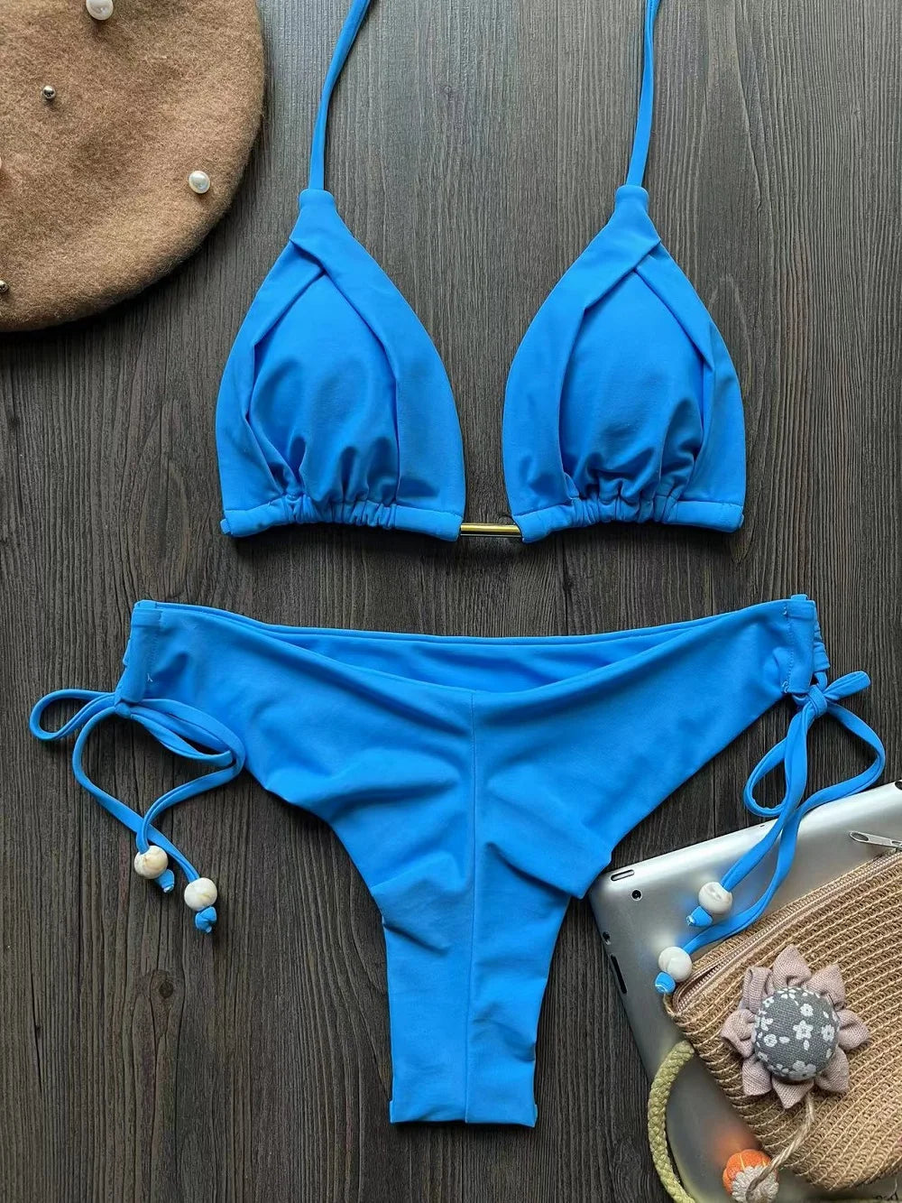 Solid Triangle Bikini