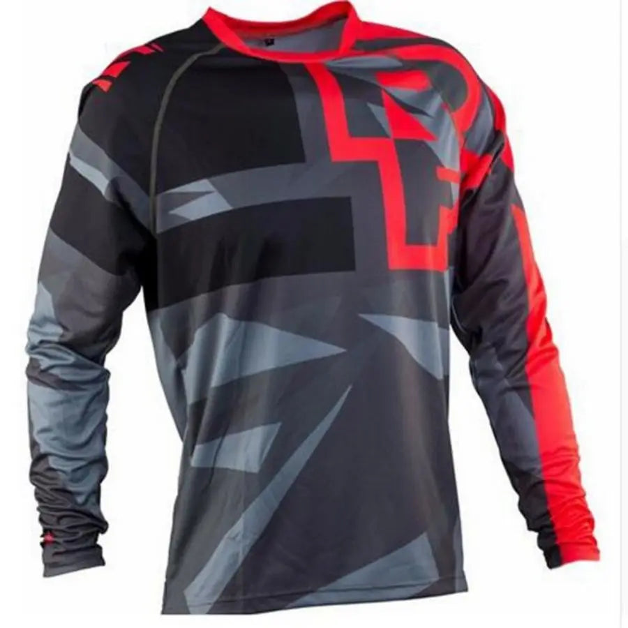 Men's Long Sleeve Pullover Cycling Jersey for Road and Mountain Biking