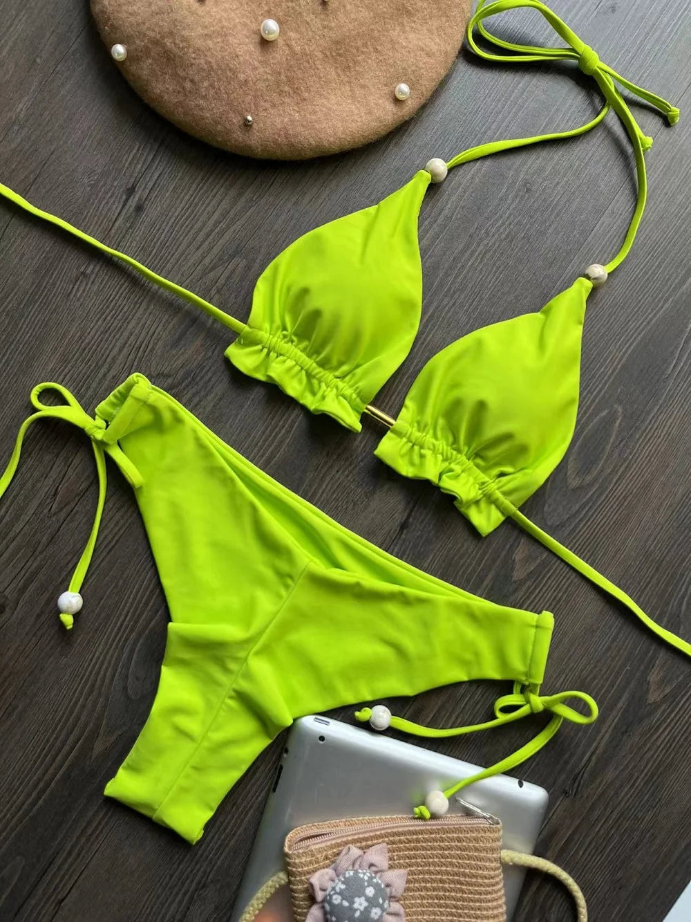 Solid Triangle Bikini
