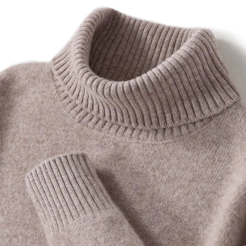 Men's Turtleneck Long Sleeve Knit Sweater
