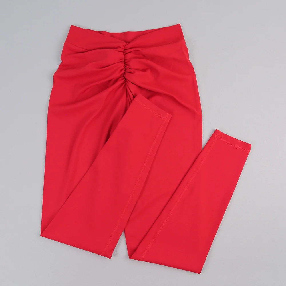 Women's V Back Full Length Leggings For Workout Outfits