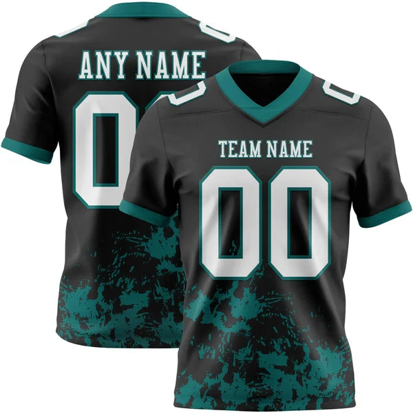 American Football Graphic Short Sleeve Crew Neck Sports T Shirt