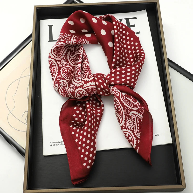 Printed Square Scarf with Floral and Graphic Pattern Options
