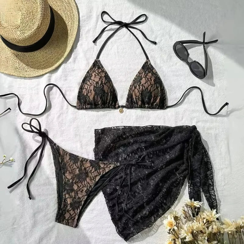Halter Bikini with Matching Skirt