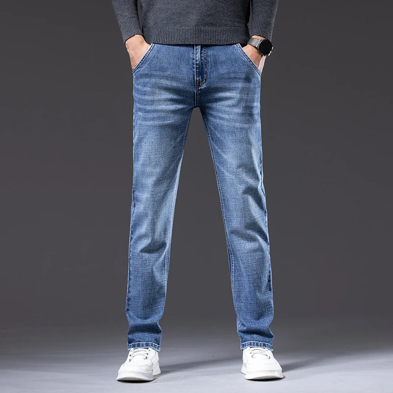 Men's Straight Leg Denim Jeans for Casual Everyday Wear