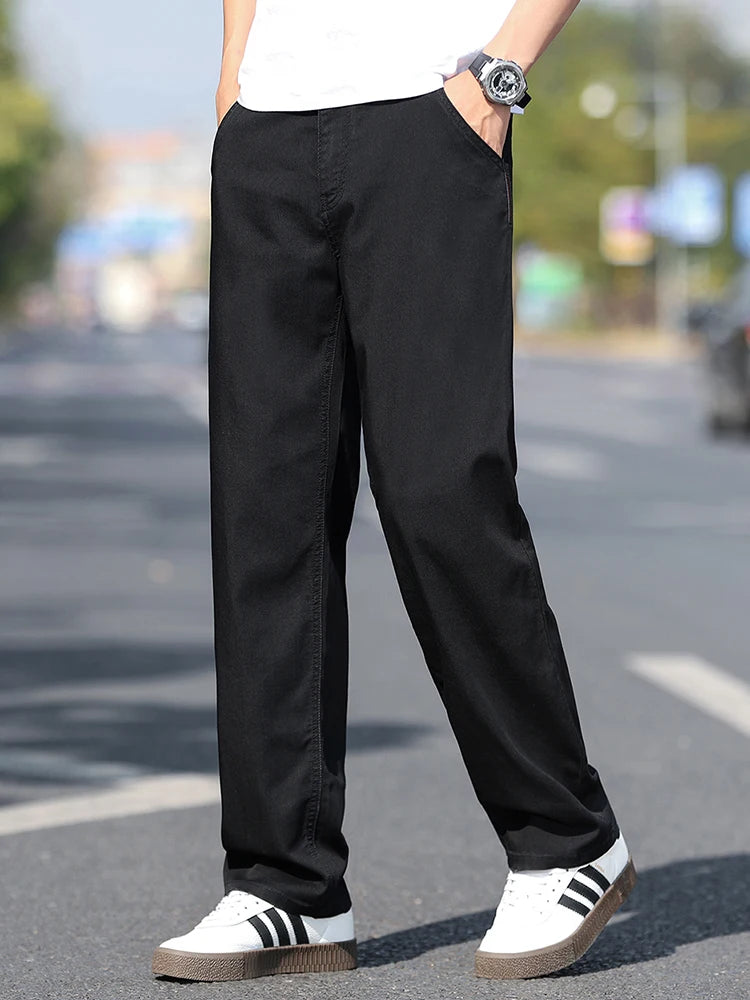 Men's Wide Leg Denim Jeans for Casual Everyday Wear