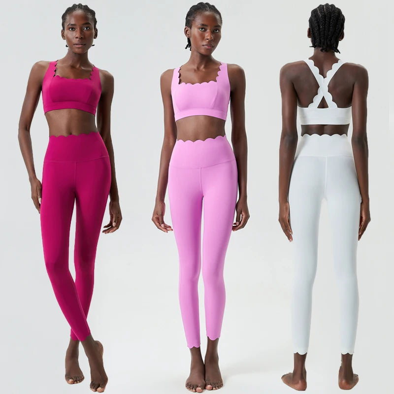 Sleeveless Sports Bra and High Waist Leggings Yoga Set