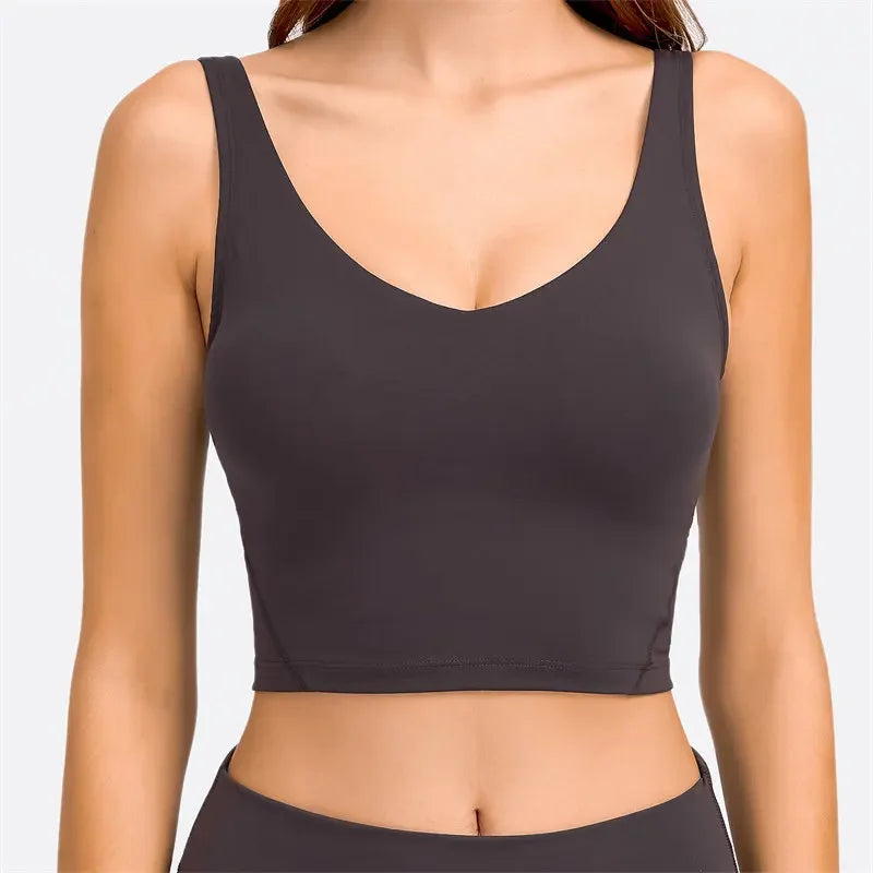 Women's V Neck Longline Tank Top