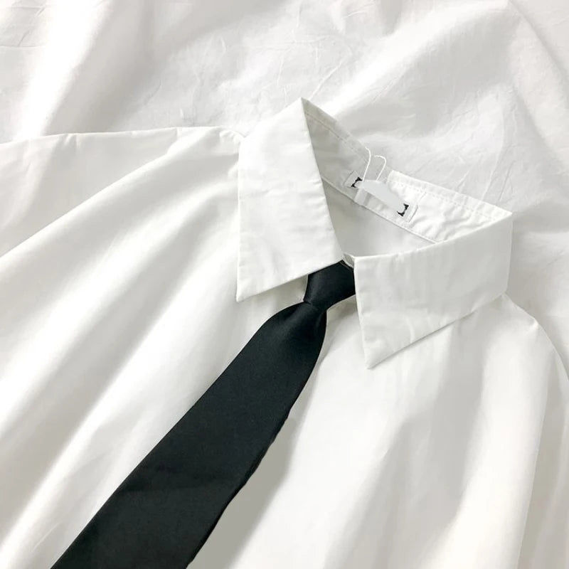 Women's Collared Half Sleeve Shirt with Tie and Bottom Options