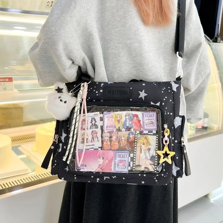 Decorative Display Tote Bag with Transparent Front Pocket