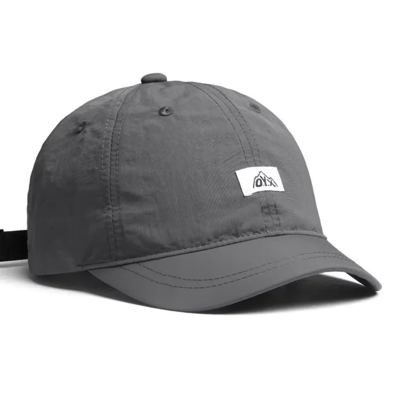 Unisex Adjustable Baseball Cap with Curved Brim and Front Patch
