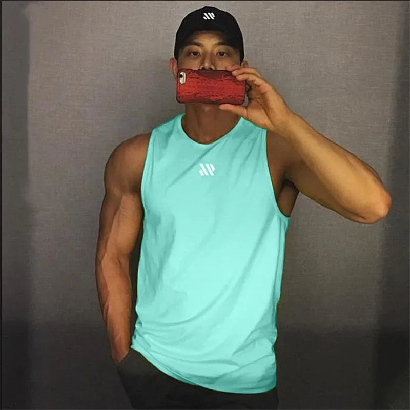 Men's Scoop Neck Gym Tank Top