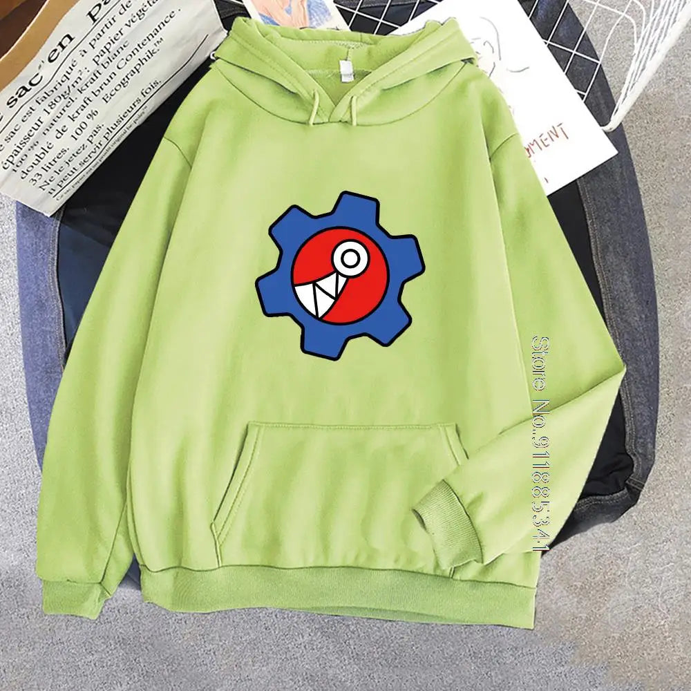 Yellow Graphic Long-Sleeve Pullover Hoodie