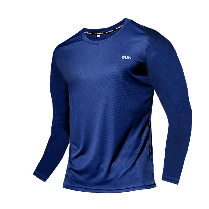 Men's Long Sleeve Crew Neck Sports T-Shirt