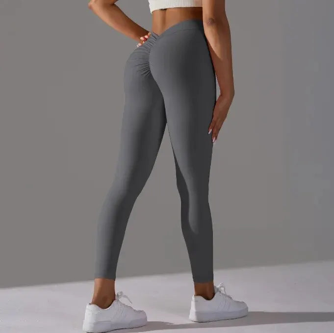 Women's Scrunch V Back Full Length Leggings For Workout Outfits