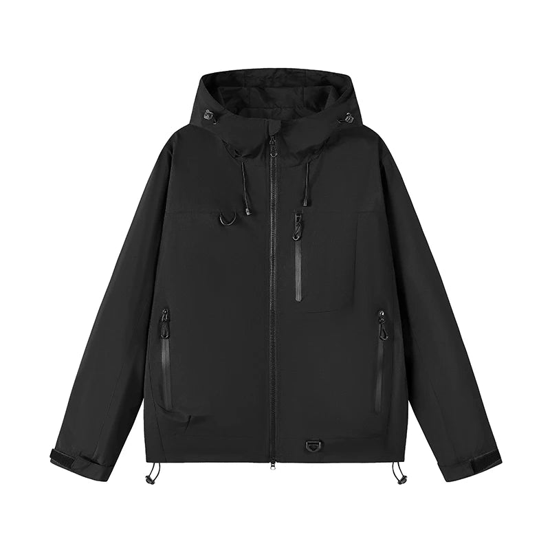 Men's Colour Block Hooded Zip Front Jacket