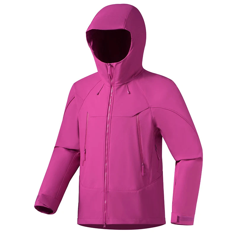 Unisex Waterproof Softshell Hiking Jacket for Camping