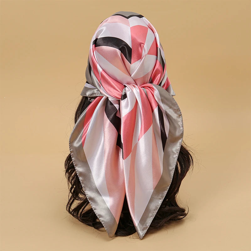 Printed Square Scarf with Ornate Paisley Pattern Options