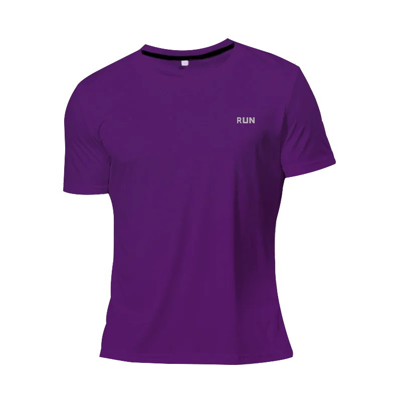 Mens Long and Short Sleeve Ice Silk Quick Dry Sports Top for Running Gym Hiking and Outdoor Training