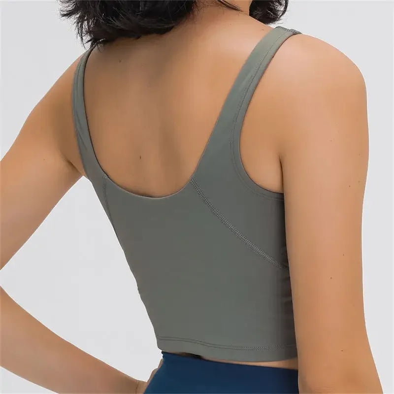 Women's V Neck Longline Tank Top