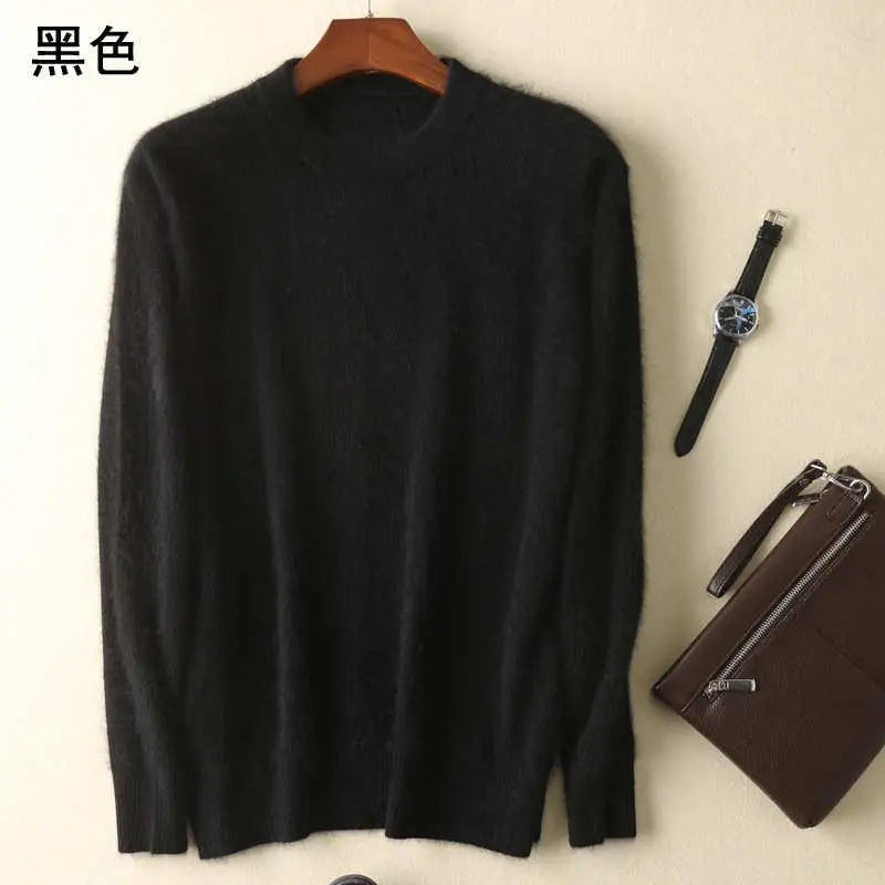 Men's Plain Long Sleeve Knit Sweater
