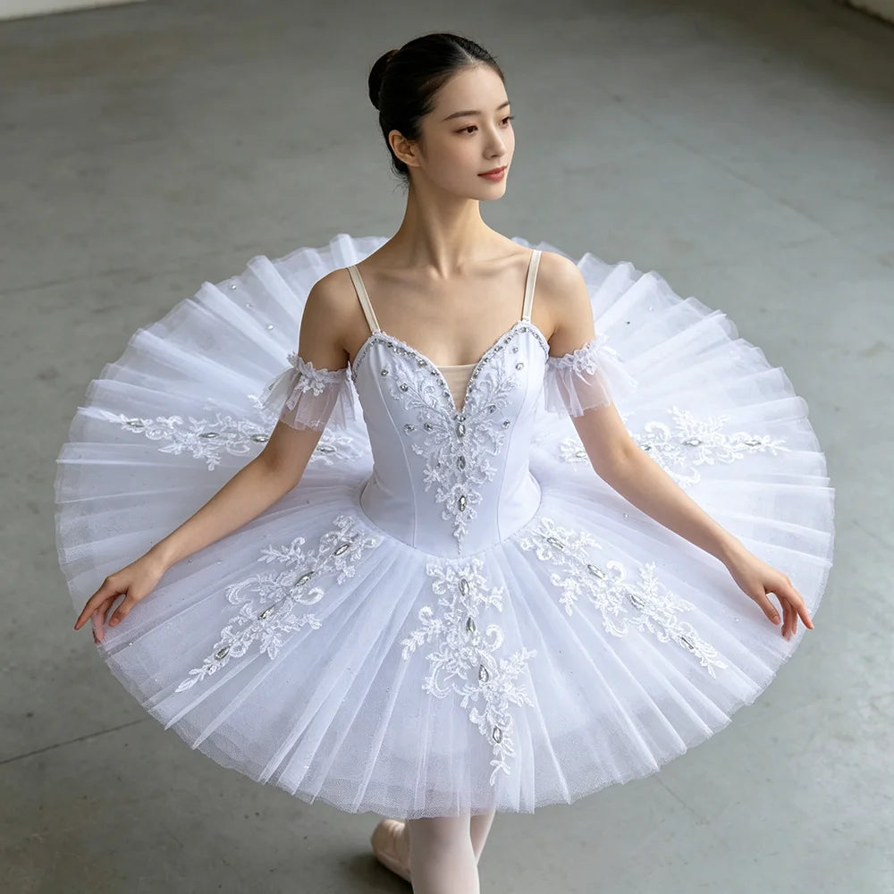 Ballet Pancake Tutu Costume with Decorated Bodice and Mixed Size Labels