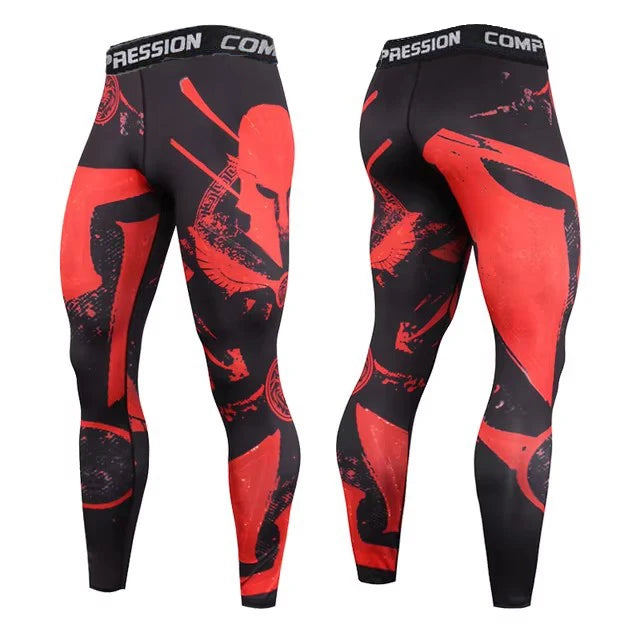 Men's Fitted Elastic Waist Training Leggings For Everyday Wear