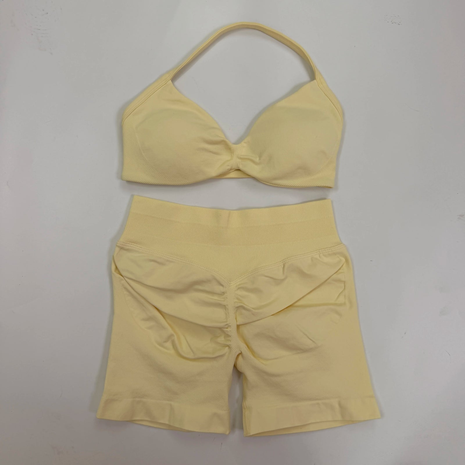 Women's Strappy Bra And Shorts Yoga Set For Workout Outfits