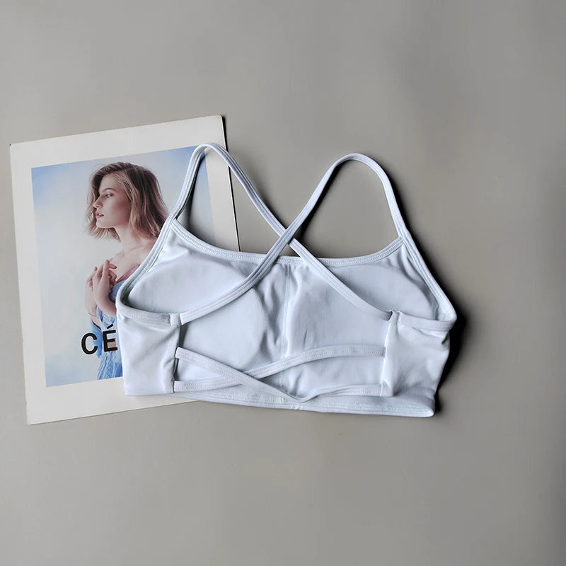 Women's Cross Back Sports Bra with Printed Colour Options