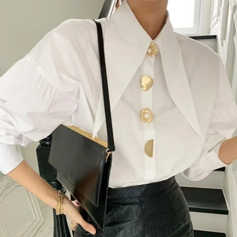 Women's Collared Long Sleeve Shirt
