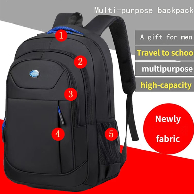 Everyday Commuter Backpack with Contrast Zippers and Multiple Front Pocket Styles
