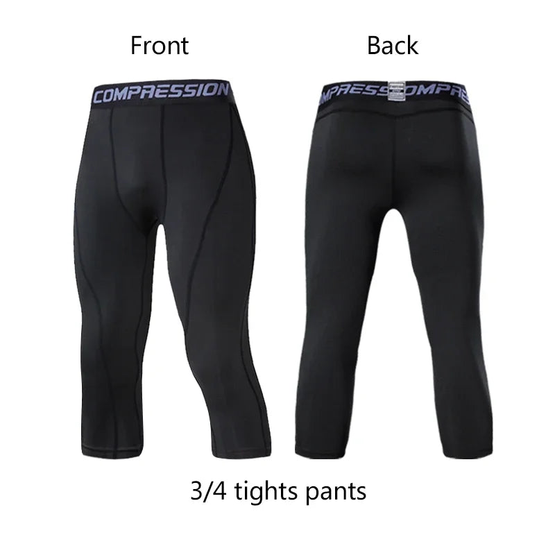 Men's Fitted Training Leggings for Gym and Running