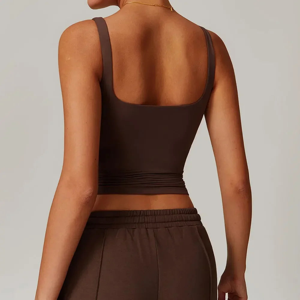 Women's Square Neck Fitted Tank Top