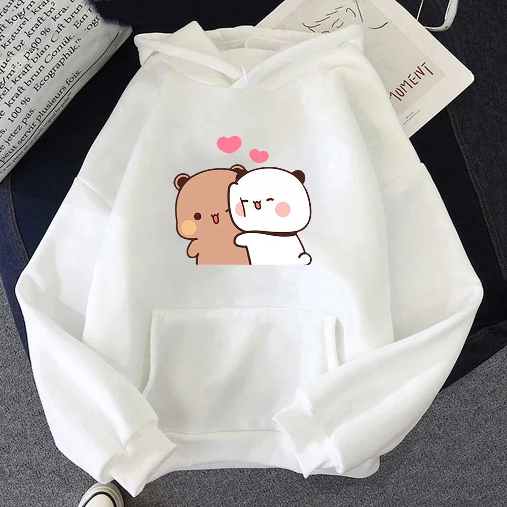 Cartoon Graphic Long Sleeve Pullover Casual Hoodie for Layering