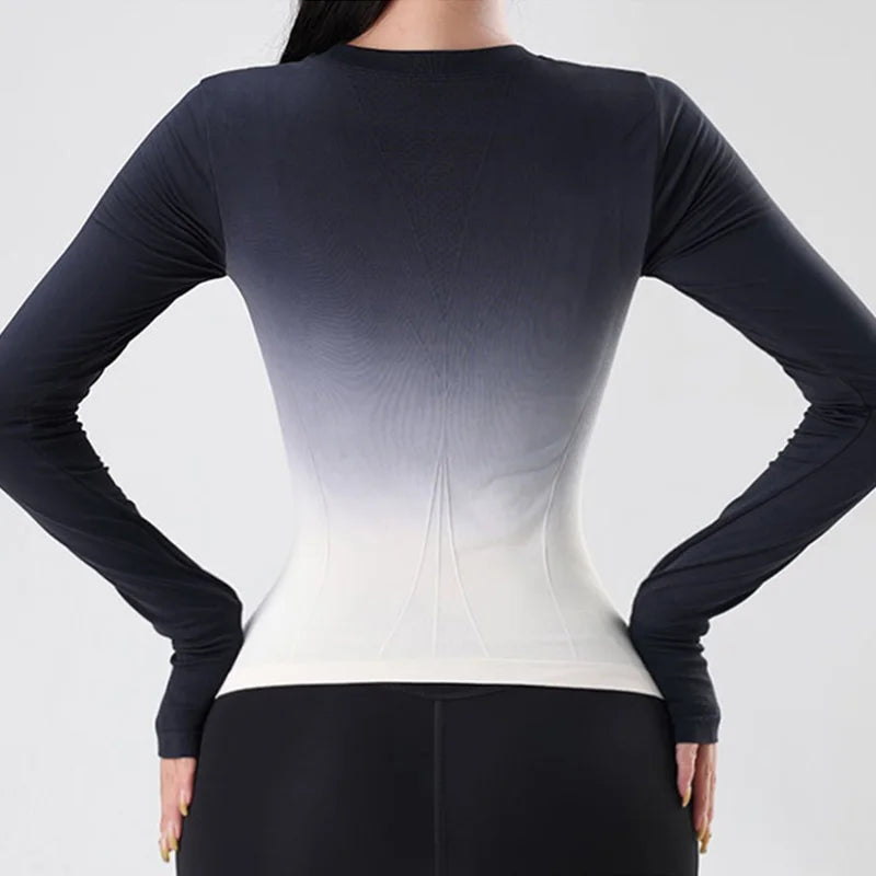 Women's Long-Sleeve Crewneck Workout Top