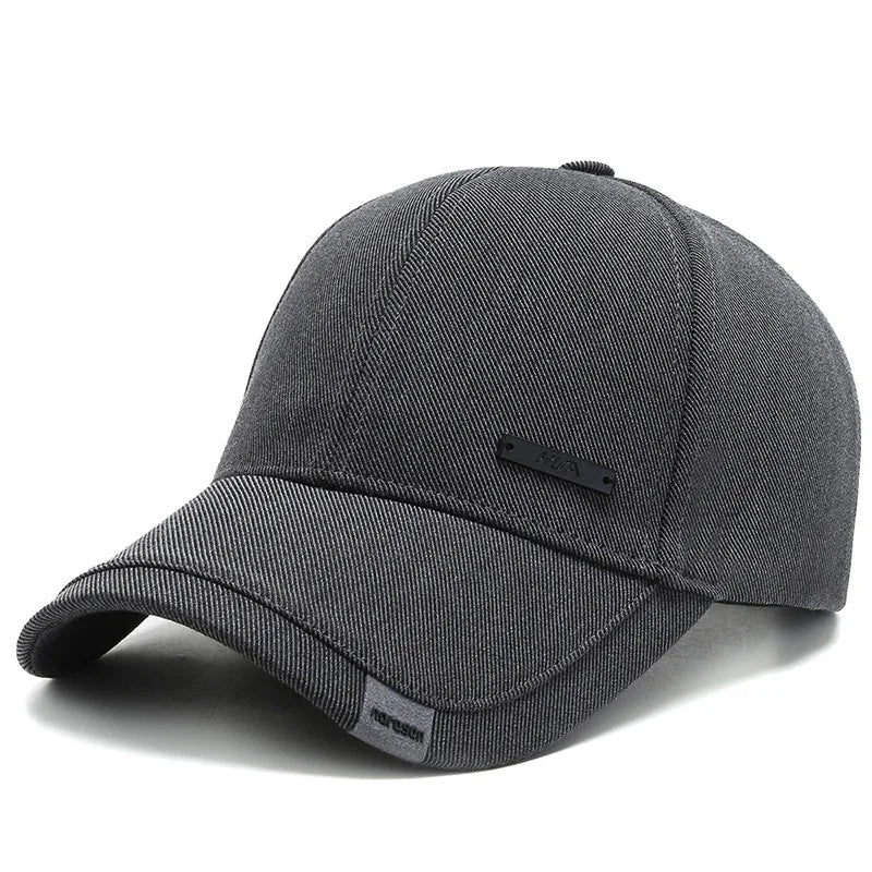 Solid Baseball Cap with Small Front Label Detail