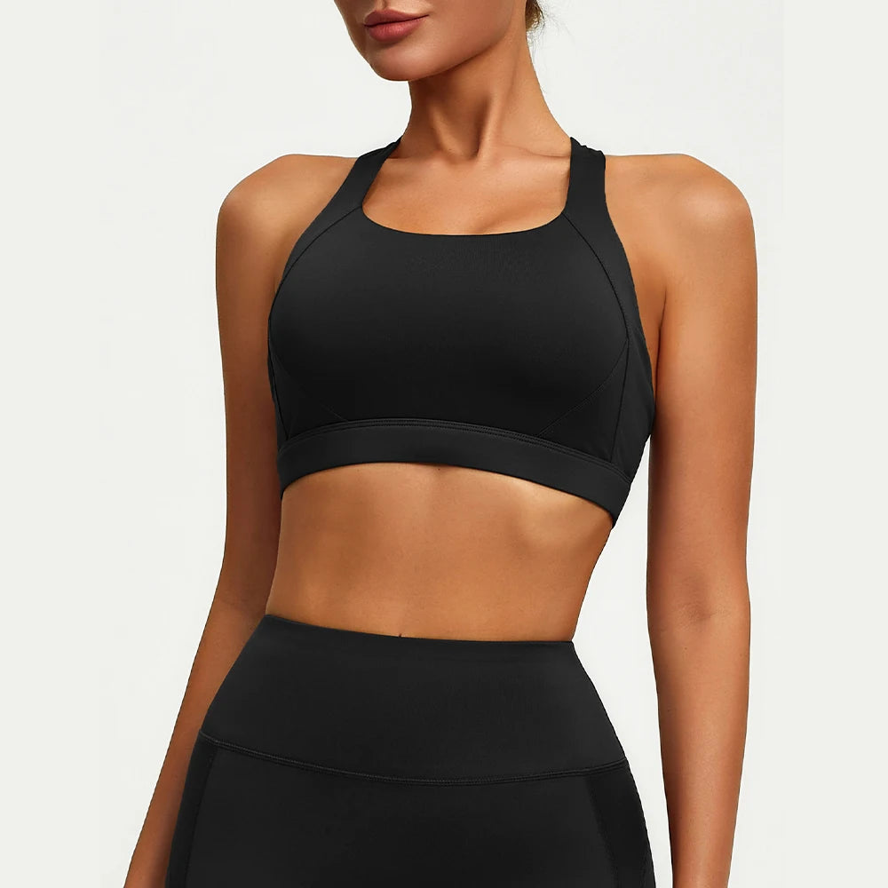 Women's Cross Back Strappy Sports Sports Bra For Workout Outfits