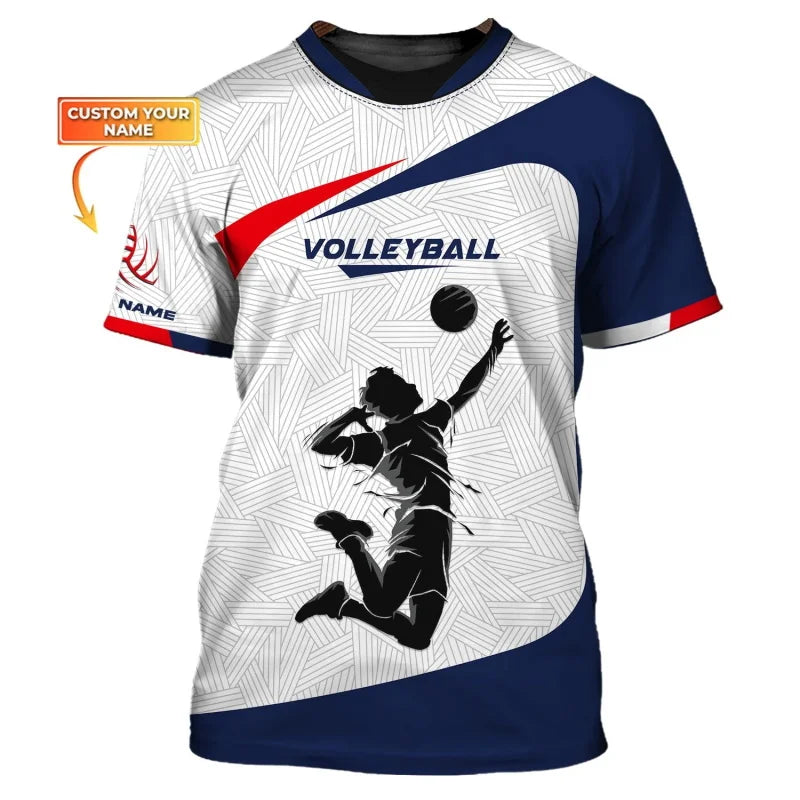 Volleyball Graphic Short Sleeve T-shirt For Sports Outfits