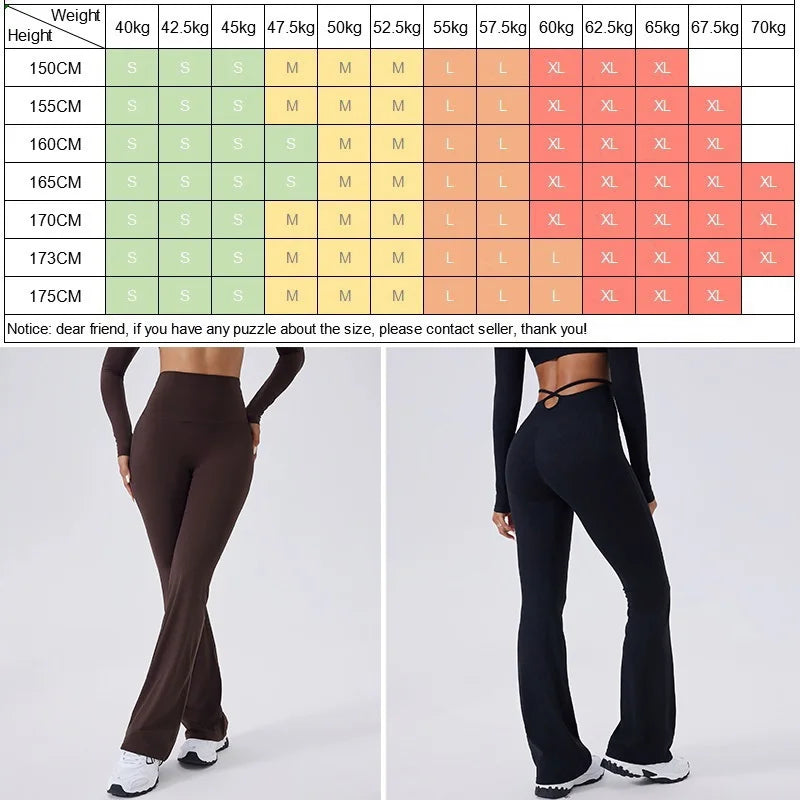 Women's High-Waist Flared Workout Pants