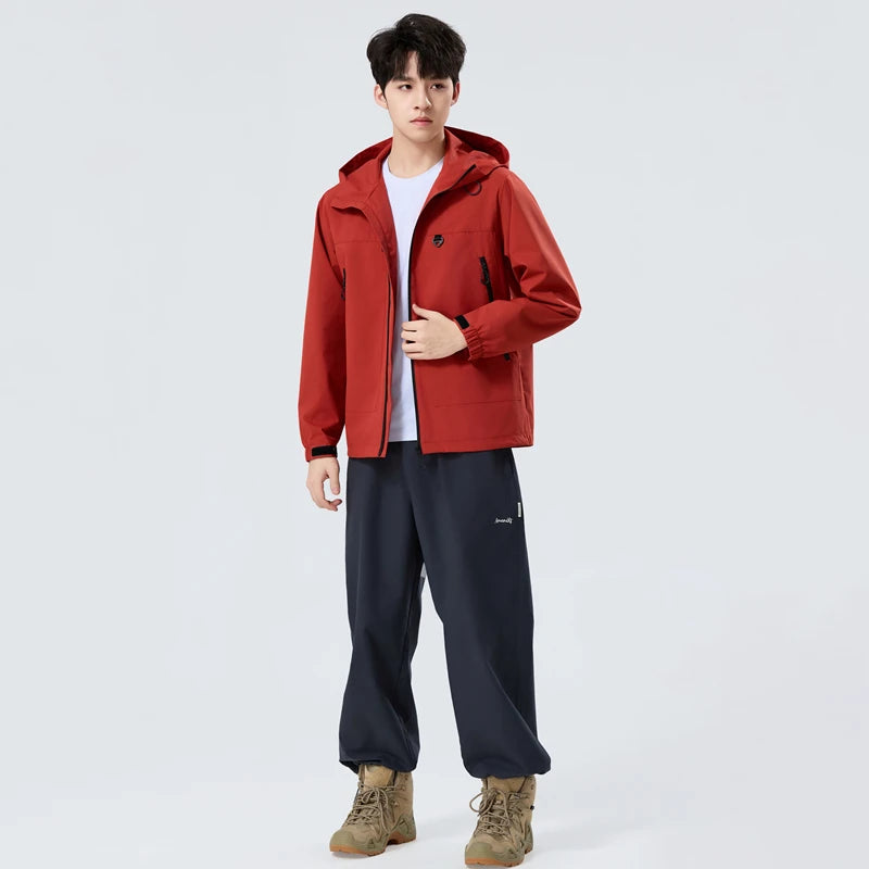 Unisex Waterproof Oil-Resistant Hiking Jacket for Camping
