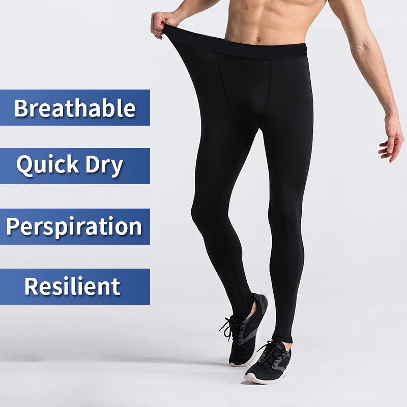 Men's Fitted Training Leggings for Gym and Running