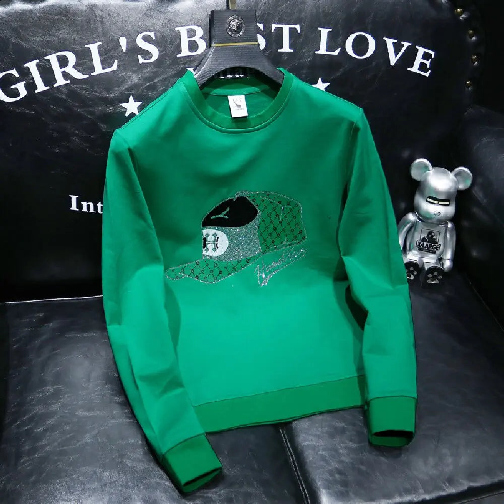 Youth Cap Graphic Crewneck Pullover Sweatshirt