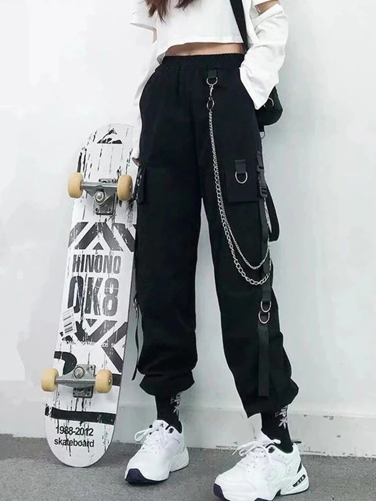 Unisex Cargo Joggers with Chain and Lined Style Options