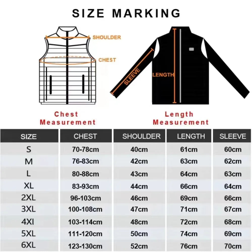 USB Heated Hooded Full Zip Long Sleeve Outdoor Jacket