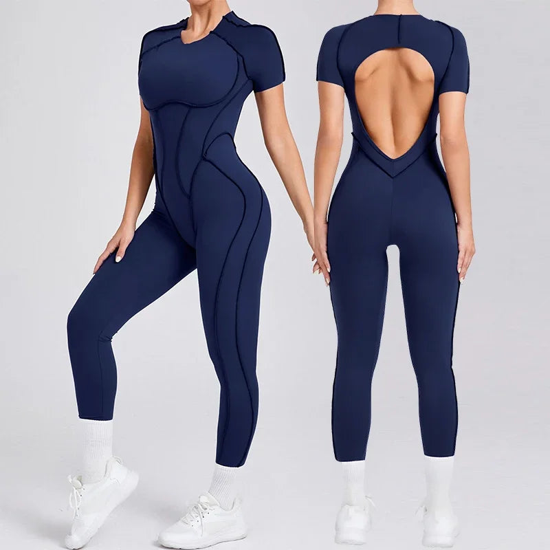 Women's Contour Seam Workout One Piece in Romper and Jumpsuit Styles