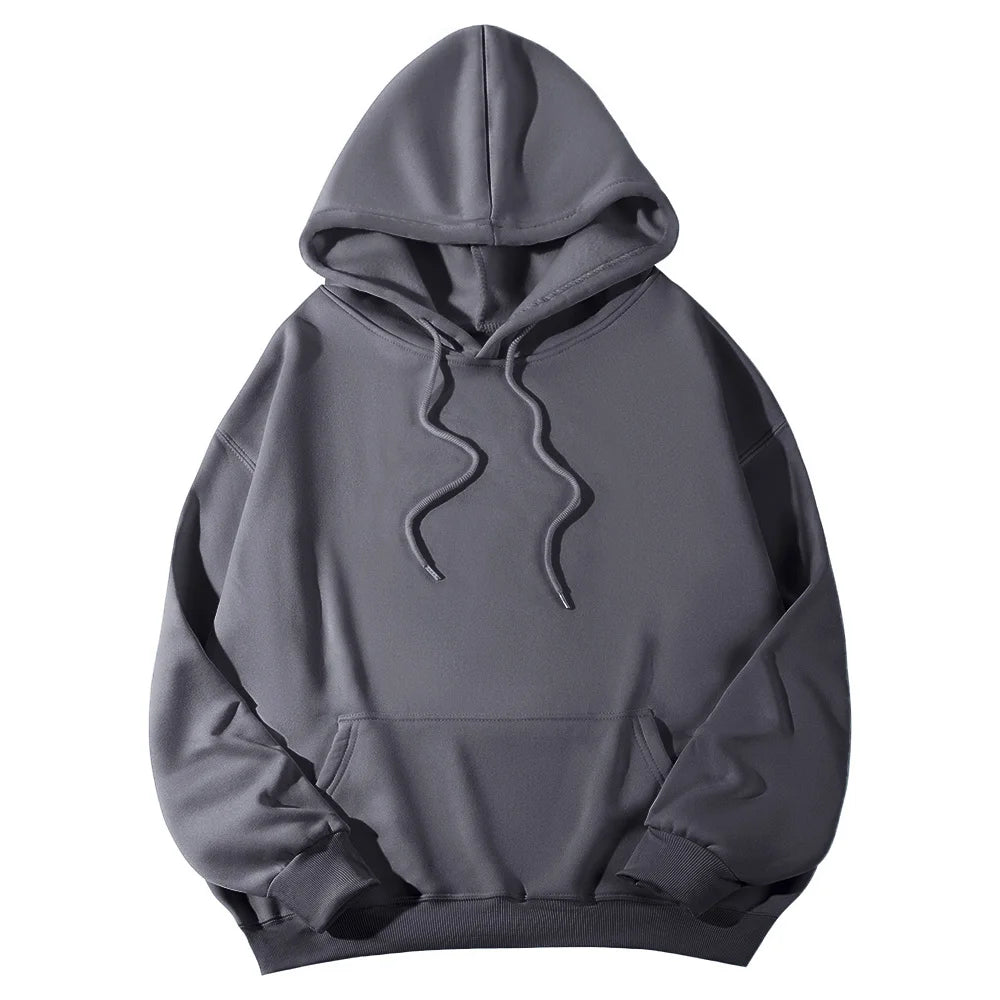 Long Sleeve Casual Hooded Sweatshirt with Relaxed Streetwear Styling
