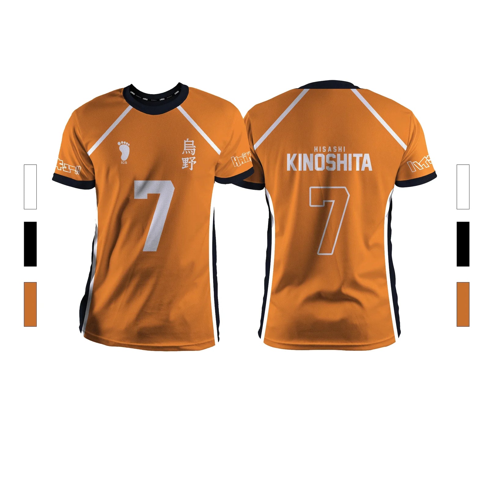 Anime Number Volleyball Short Sleeve T-shirt For Sports Outfits